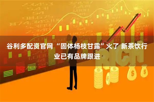 谷利多配资官网 “固体杨枝甘露”火了 新茶饮行业已有品牌跟进