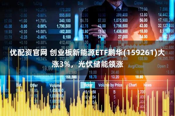 优配资官网 创业板新能源ETF鹏华(159261)大涨3%，光伏储能领涨