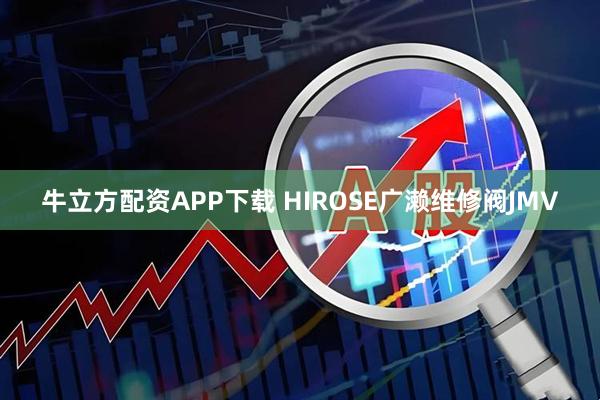 牛立方配资APP下载 HIROSE广濑维修阀JMV